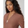 image:imageODODOS Womens Performance Full Zip Track Jacket Ultra Soft odSTRATUM Tech UPF 50 Stand Collar Athletic Top with PocketsTamarind Heather