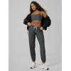 image:imageODODOS Womens Performance Sweatpants  Ultra Soft odSTRATUM Tech Joggers Adjustable Mid Rise Pants with PocketsCharcoal Heather