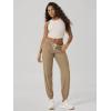 image:imageODODOS Womens Performance Sweatpants  Ultra Soft odSTRATUM Tech Joggers Adjustable Mid Rise Pants with PocketsKhaki Heather