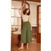 image:imageODODOS Womens Wide Leg Palazzo Lounge Cropped Pants with Pockets Light Weight Comfy Pajama Capri Pants2022 24 InseamArmy