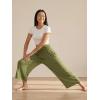 image:imageODODOS Womens Wide Leg Palazzo Lounge Cropped Pants with Pockets Light Weight Comfy Pajama Capri Pants2022 24 InseamArmy