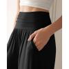 image:imageODODOS Womens Wide Leg Palazzo Lounge Cropped Pants with Pockets Light Weight Comfy Pajama Capri Pants2022 24 InseamBlack