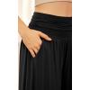 image:imageODODOS Womens Wide Leg Palazzo Lounge Cropped Pants with Pockets Light Weight Comfy Pajama Capri Pants2022 24 InseamBlack