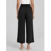 image:imageODODOS Womens Wide Leg Palazzo Lounge Cropped Pants with Pockets Light Weight Comfy Pajama Capri Pants2022 24 InseamBlack