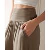 image:imageODODOS Womens Wide Leg Palazzo Lounge Cropped Pants with Pockets Light Weight Comfy Pajama Capri Pants2022 24 InseamBrownie