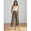 image:imageODODOS Womens Wide Leg Palazzo Lounge Cropped Pants with Pockets Light Weight Comfy Pajama Capri Pants2022 24 InseamBrownie