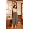 image:imageODODOS Womens Wide Leg Palazzo Lounge Cropped Pants with Pockets Light Weight Comfy Pajama Capri Pants2022 24 InseamBrownie