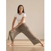 image:imageODODOS Womens Wide Leg Palazzo Lounge Cropped Pants with Pockets Light Weight Comfy Pajama Capri Pants2022 24 InseamBrownie