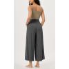 image:imageODODOS Womens Wide Leg Palazzo Lounge Cropped Pants with Pockets Light Weight Comfy Pajama Capri Pants2022 24 InseamCharcoal Heather