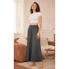image:imageODODOS Womens Wide Leg Palazzo Lounge Cropped Pants with Pockets Light Weight Comfy Pajama Capri Pants2022 24 InseamCharcoal Heather
