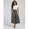image:imageODODOS Womens Wide Leg Palazzo Lounge Cropped Pants with Pockets Light Weight Comfy Pajama Capri Pants2022 24 InseamCharcoal Heather