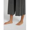 image:imageODODOS Womens Wide Leg Palazzo Lounge Cropped Pants with Pockets Light Weight Comfy Pajama Capri Pants2022 24 InseamCharcoal Heather