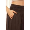 image:imageODODOS Womens Wide Leg Palazzo Lounge Cropped Pants with Pockets Light Weight Comfy Pajama Capri Pants2022 24 InseamChocolate