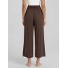 image:imageODODOS Womens Wide Leg Palazzo Lounge Cropped Pants with Pockets Light Weight Comfy Pajama Capri Pants2022 24 InseamChocolate