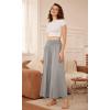 image:imageODODOS Womens Wide Leg Palazzo Lounge Cropped Pants with Pockets Light Weight Comfy Pajama Capri Pants2022 24 InseamGray Heather