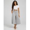 image:imageODODOS Womens Wide Leg Palazzo Lounge Cropped Pants with Pockets Light Weight Comfy Pajama Capri Pants2022 24 InseamGray Heather