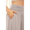 image:imageODODOS Womens Wide Leg Palazzo Lounge Cropped Pants with Pockets Light Weight Comfy Pajama Capri Pants2022 24 InseamLight Beige
