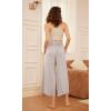 image:imageODODOS Womens Wide Leg Palazzo Lounge Cropped Pants with Pockets Light Weight Comfy Pajama Capri Pants2022 24 InseamLight Beige