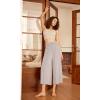 image:imageODODOS Womens Wide Leg Palazzo Lounge Cropped Pants with Pockets Light Weight Comfy Pajama Capri Pants2022 24 InseamLight Beige