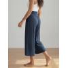 image:imageODODOS Womens Wide Leg Palazzo Lounge Cropped Pants with Pockets Light Weight Comfy Pajama Capri Pants2022 24 InseamMidnight