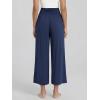 image:imageODODOS Womens Wide Leg Palazzo Lounge Cropped Pants with Pockets Light Weight Comfy Pajama Capri Pants2022 24 InseamNavy