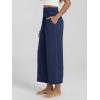 image:imageODODOS Womens Wide Leg Palazzo Lounge Cropped Pants with Pockets Light Weight Comfy Pajama Capri Pants2022 24 InseamNavy