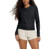 image:imageODODOS Womens Long Sleeve Crewneck Tee  UltraSoft odSTRATUM Tech Performance TShirts UPF 50 Daily Pullover TopsBlack Heather