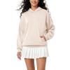 image:imageODODOS Womens Modal Soft Oversized Hoodies Long Sleeve Hooded Sweatshirts Pullover Top with Kangaroo PocketBeige
