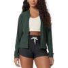 image:imageODODOS Womens Performance Full Zip Track Jacket Ultra Soft odSTRATUM Tech UPF 50 Stand Collar Athletic Top with PocketsAspen Heather