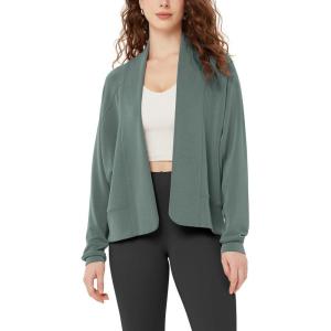 image:imageODODOS Womens Modal Soft Open Front Cardigans Long Sleeve Casual Wrap OutwearSlate Green