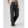 image:imageODODOS Womens HighRise Wide Leg Pants  Ultra Soft odSTRATUM Tech Drawstring Casual Relaxed Pants with Pockets 29 InseamBlack Heather