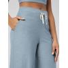image:imageODODOS Womens HighRise Wide Leg Pants  Ultra Soft odSTRATUM Tech Drawstring Casual Relaxed Pants with Pockets 29 InseamDusty Blue Heather