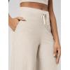 image:imageODODOS Womens HighRise Wide Leg Pants  Ultra Soft odSTRATUM Tech Drawstring Casual Relaxed Pants with Pockets 29 InseamEcru Heather