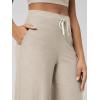 image:imageODODOS Womens HighRise Wide Leg Pants  Ultra Soft odSTRATUM Tech Drawstring Casual Relaxed Pants with Pockets 29 InseamMocha Heather