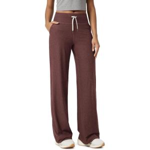 image:imageODODOS Womens HighRise Wide Leg Pants  Ultra Soft odSTRATUM Tech Drawstring Casual Relaxed Pants with Pockets 29 InseamJava Heather