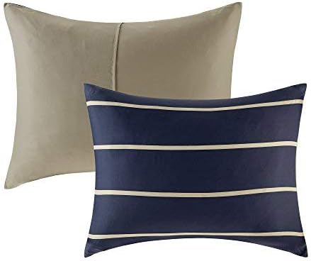 Comfort Spaces Casual Comforter Set Sporty Design Vibrant Color Active Lifestyle Boys Bedroom Dcor All Season Soft Microfiber Bedding Set Decorative Pillow Sham BlackRed Queen 4 PieceBlueWhite