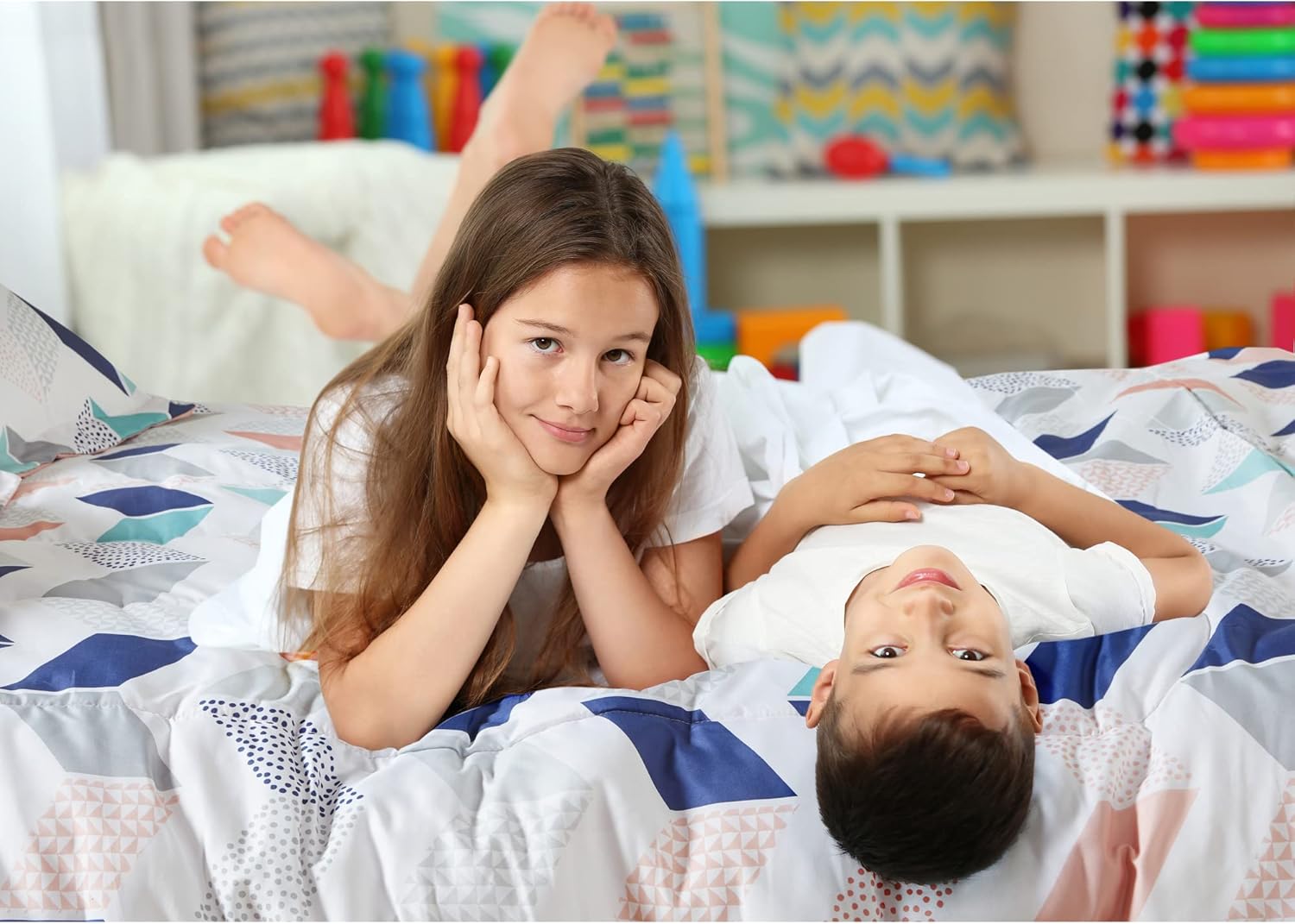 Comfort Spaces Casual Comforter Set Sporty Design Vibrant Color Active Lifestyle Boys Bedroom Dcor All Season Soft Microfiber Bedding Set Decorative Pillow Sham BlackRed Queen 4 PieceMultiBlush