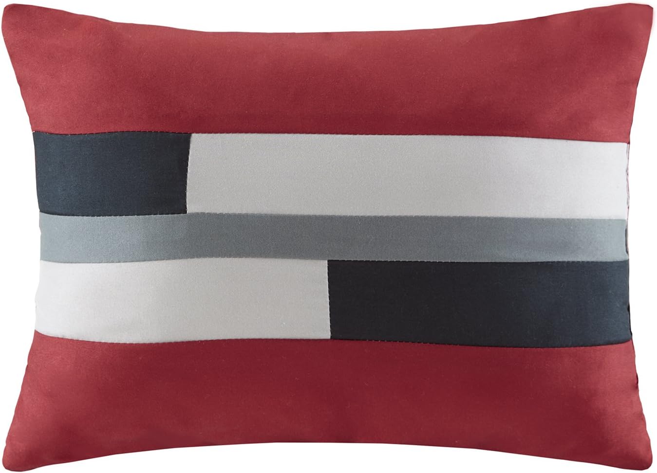 Comfort Spaces Casual Comforter Set Sporty Design Vibrant Color Active Lifestyle Boys Bedroom Dcor All Season Soft Microfiber Bedding Set Decorative Pillow Sham BlackRed Queen 4 PieceStripe BlackRed