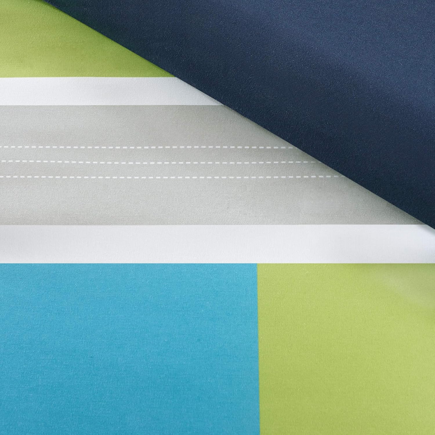 Comfort Spaces Casual Comforter Set Sporty Design Vibrant Color Active Lifestyle Boys Bedroom Dcor All Season Soft Microfiber Bedding Set Decorative Pillow Sham BlackRed Queen 4 PieceStripe NavyBlue