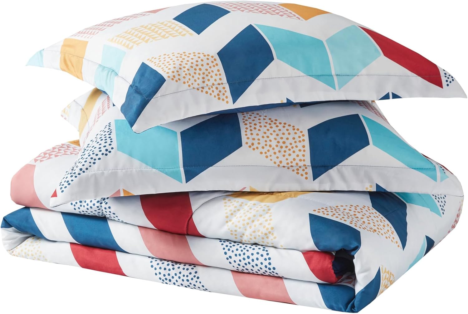 Comfort Spaces Casual Comforter Set Sporty Design Vibrant Color Active Lifestyle Boys Bedroom Dcor All Season Soft Microfiber Bedding Set Decorative Pillow Sham BlackRed Queen 4 PieceMultiAqua