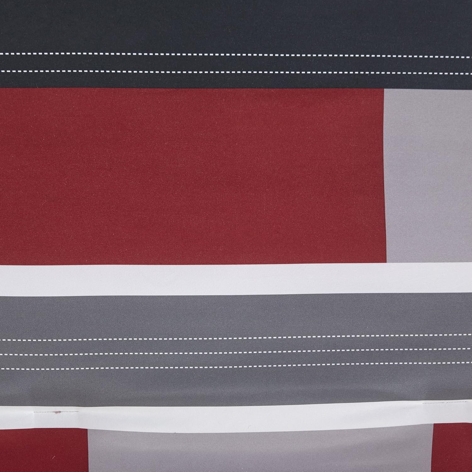 Comfort Spaces Casual Comforter Set Sporty Design Vibrant Color Active Lifestyle Boys Bedroom Dcor All Season Soft Microfiber Bedding Set Decorative Pillow Sham BlackRed Queen 4 PieceStripe BlackRed