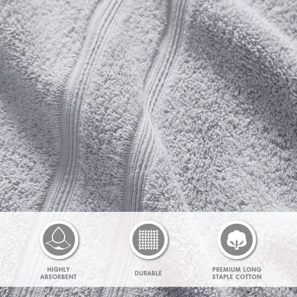 Comfort Spaces 100 Aegean Turkish Cotton Soft Bathroom Towel Set Luxury Hotel ampamp Spa Quality Highly Absorbent Quick Dry Include 2 for Shower 2 Hand ampamp 2 Face Wash MultiSizes Aqua 6 PieceGrey