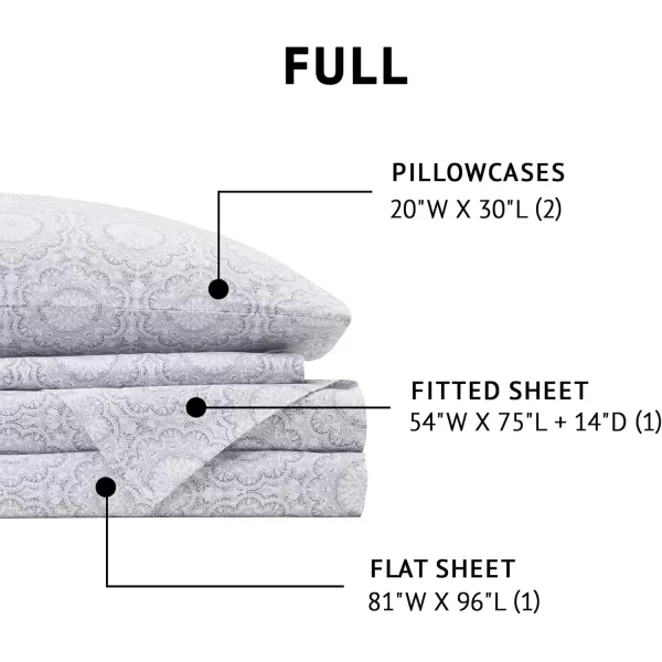 Comfort Spaces 100 Cotton Sheets Queen Breathable ampamp Soft Cotton Sheets Naturally Cool Cotton Bed Sheets with 14quot Elastic Pocket Fits up to 16quot Mattress All Seasons Sheet Set Sage Green 4 PieceAdelia Gray