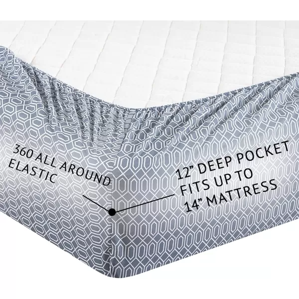 Comfort Spaces 100 Cotton Sheets Queen Breathable ampamp Soft Cotton Sheets Naturally Cool Cotton Bed Sheets with 14quot Elastic Pocket Fits up to 16quot Mattress All Seasons Sheet Set Sage Green 4 PieceDiamond Blue