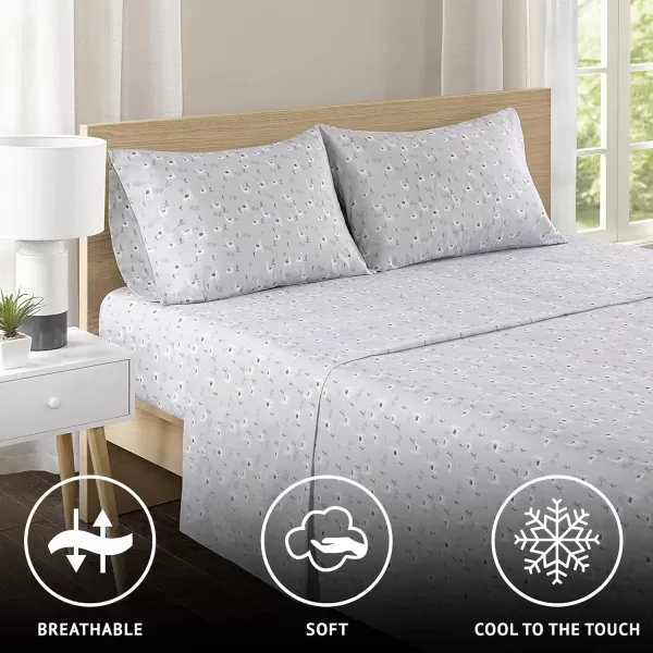 Comfort Spaces 100 Cotton Sheets Queen Breathable ampamp Soft Cotton Sheets Naturally Cool Cotton Bed Sheets with 14quot Elastic Pocket Fits up to 16quot Mattress All Seasons Sheet Set Sage Green 4 PieceLama Multi