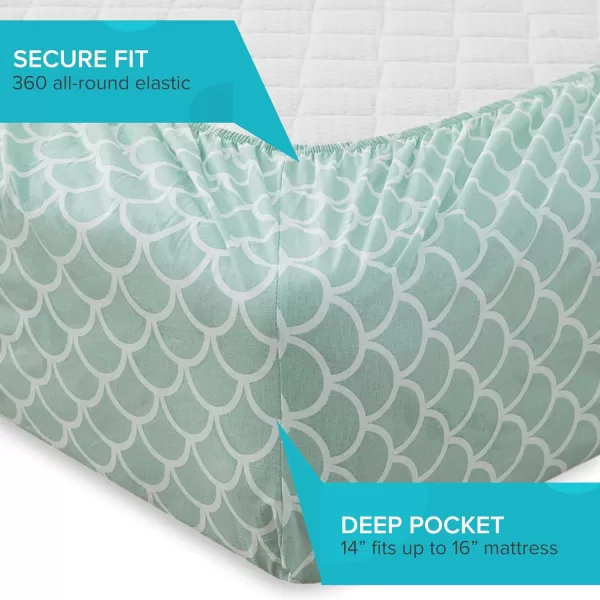 Comfort Spaces 100 Cotton Sheets Queen Breathable ampamp Soft Cotton Sheets Naturally Cool Cotton Bed Sheets with 14quot Elastic Pocket Fits up to 16quot Mattress All Seasons Sheet Set Sage Green 4 PieceScales