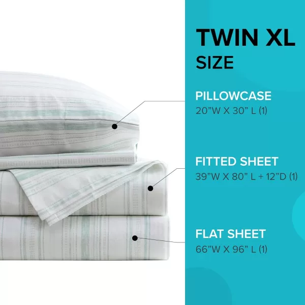 Comfort Spaces 100 Cotton Sheets Queen Breathable ampamp Soft Cotton Sheets Naturally Cool Cotton Bed Sheets with 14quot Elastic Pocket Fits up to 16quot Mattress All Seasons Sheet Set Sage Green 4 PieceGood Vibes