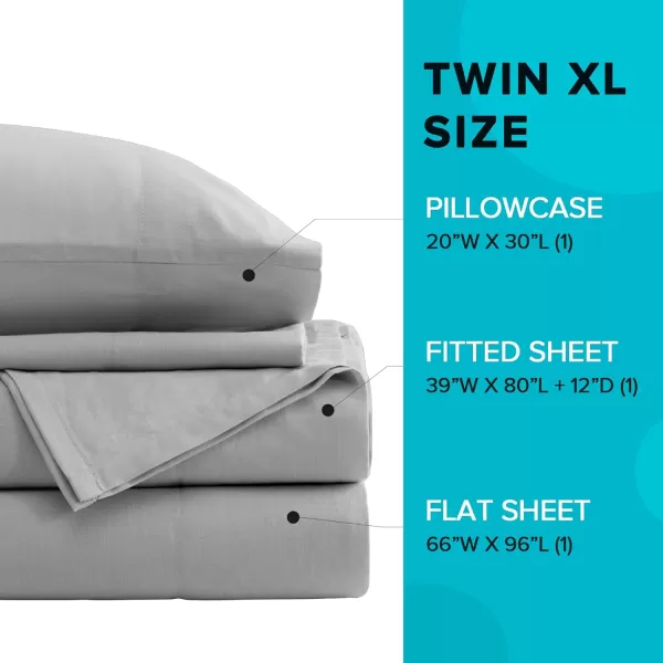Comfort Spaces 100 Cotton Sheets Queen Breathable ampamp Soft Cotton Sheets Naturally Cool Cotton Bed Sheets with 14quot Elastic Pocket Fits up to 16quot Mattress All Seasons Sheet Set Sage Green 4 PieceGrey
