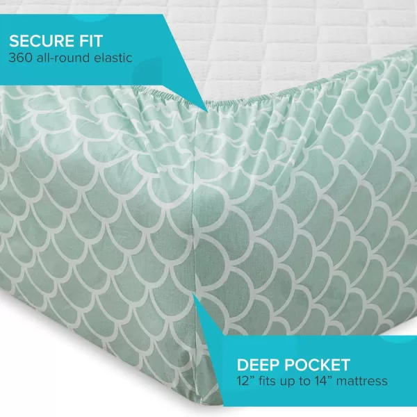 Comfort Spaces 100 Cotton Sheets Queen Breathable ampamp Soft Cotton Sheets Naturally Cool Cotton Bed Sheets with 14quot Elastic Pocket Fits up to 16quot Mattress All Seasons Sheet Set Sage Green 4 PieceScales