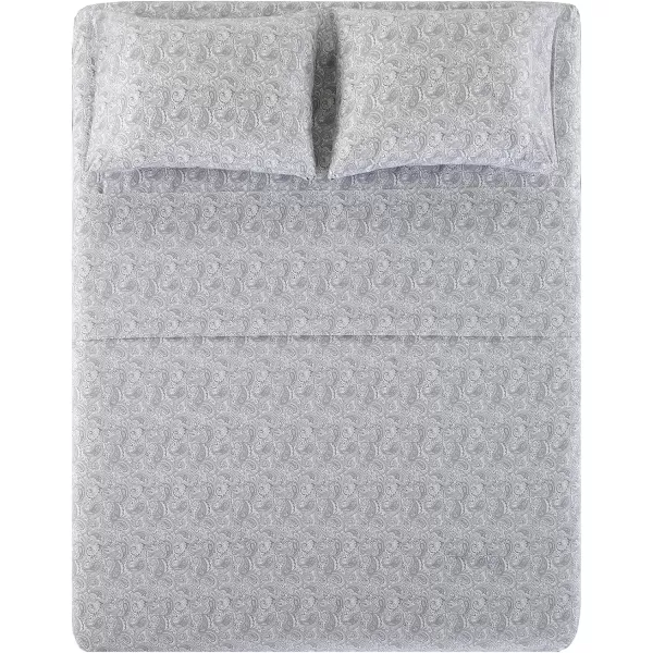 Comfort Spaces 100 Cotton Sheets Queen Breathable ampamp Soft Cotton Sheets Naturally Cool Cotton Bed Sheets with 14quot Elastic Pocket Fits up to 16quot Mattress All Seasons Sheet Set Sage Green 4 PiecePaisley Multi